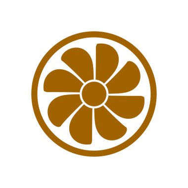 Egzoz vantilatörü simgesi. Havalandırma sembolü.