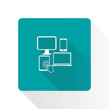 Elektronik Cihazlar. Akıllı telefon bilgisayar tablet netbook simbol.