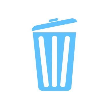 Çöp tenekesi simgesine, vektör eps10 çizim. Düz stil. 