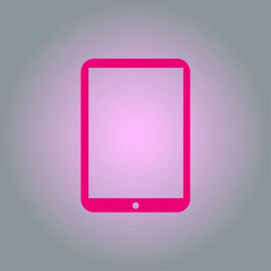Modern dijital tablet Pc simgesi. Düz tasarım simgesi. EPS 10 vektör.
