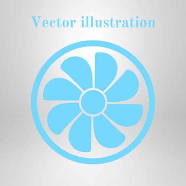 Egzoz vantilatörü simgesi. Havalandırma sembolü.