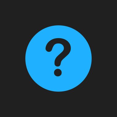 Soru işareti simgesi. Yardım sembolü. SSS işareti. Düz tasarım tarzı. EPS 10.