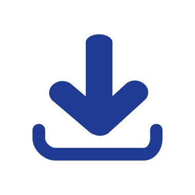 Simgesini indirin. Düğme yükleyin. Düz stil.