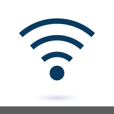 WiFi sembolü. Vektör kablosuz ağ kutsal kişilerin resmi. Düz tasarım