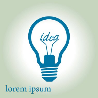 ışık lamba işareti simgesi. fikir sembolü.