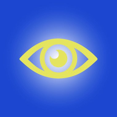 Göz simgesini. Düz tasarım stili.