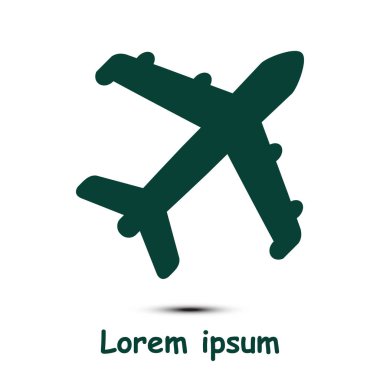 Uçak simgesi. Seyahat erkek. Alt yazıyı uçaktan uçak.