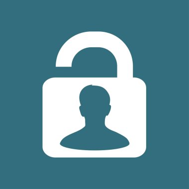 Simgesini kilidini. Düz tasarım stili. Vektör Eps10 