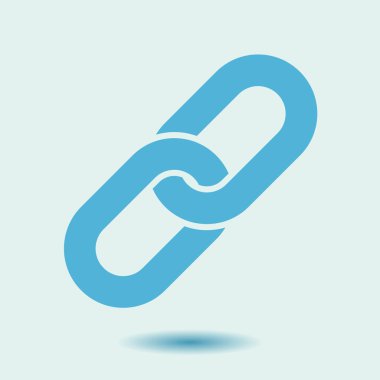 Bağlantı tek simge. Zincir bağlantı erkek.