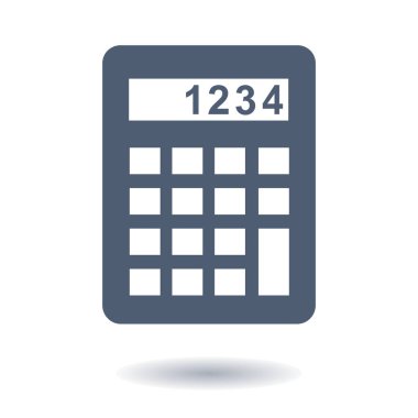 Hesap makinesi simge. Düz tasarım stili. EPS 10