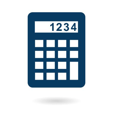 Hesap makinesi simge. Düz tasarım stili. EPS 10