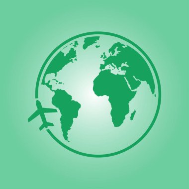 Uçak ikonu yolculuğu. Dünyayı dolaş..