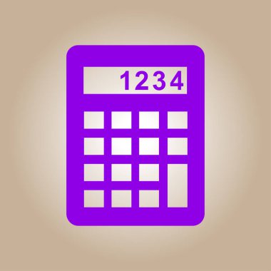 Hesap makinesi simge. Düz tasarım stili. EPS 10