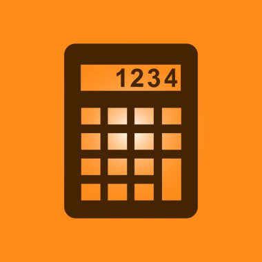 Hesap makinesi simge. Düz tasarım stili. EPS 10