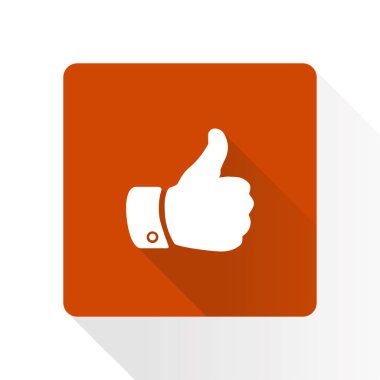 Simge gibi. El parmak tabela. Sembol başparmak. Düz tasarım stili. 