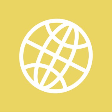 Küre simgesi. Düz tasarım.