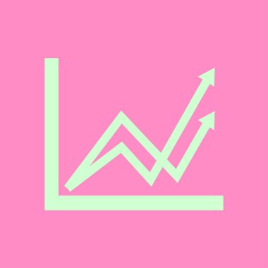 İş grafiği. Grafik düz simgesi