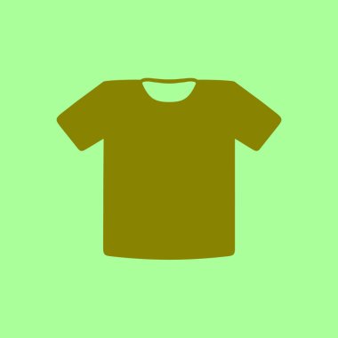 T-shirt işareti simgesi. Giysi sembolü. Düz tasarım stili.