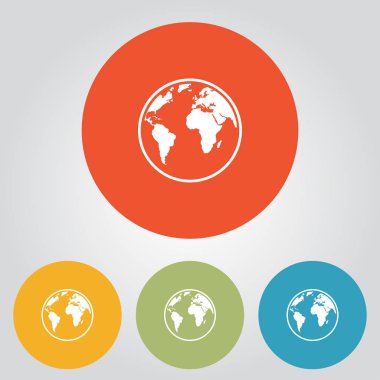 Küre simgesi basit vektör çizim