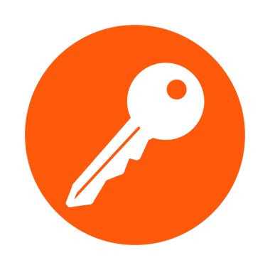 Anahtar simgesi. Kilit erkek. Güvenlik işareti. Düz tasarım stili.