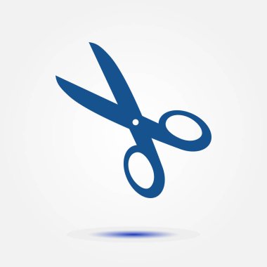 Makas simgesi. Mark burayı kes. Düz tasarım.