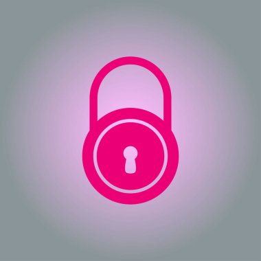 Kilit simgesi. Düz tasarım tarzı. Vektör EPS10.