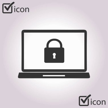 İnternet güvenliği konsepti ikonu. Tanımlama ve koruma simgesi.