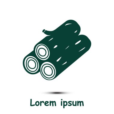 Ahşap simgesi. Tüm oduncu. Yenilenebilir kaynak erkek.