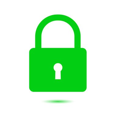 Kilit simgesi. Düz tasarım tarzı. Vektör EPS10.