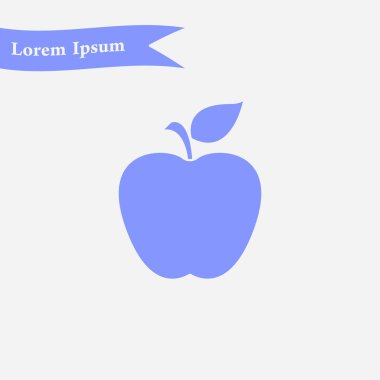 Elma simgesi basit vektör çizim