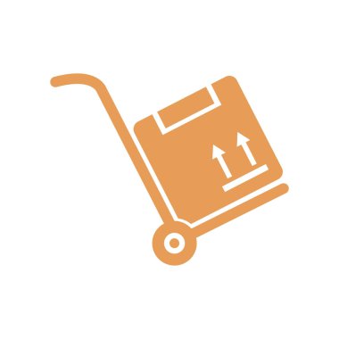 Kutuları simge kamyonla. El kamyon işareti erkek.