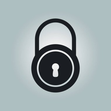 Kilit simgesi. Düz tasarım tarzı. Vektör EPS10.