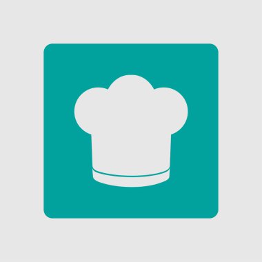 Chef şapka işareti simgesi. Şapka pişirme sembolü.