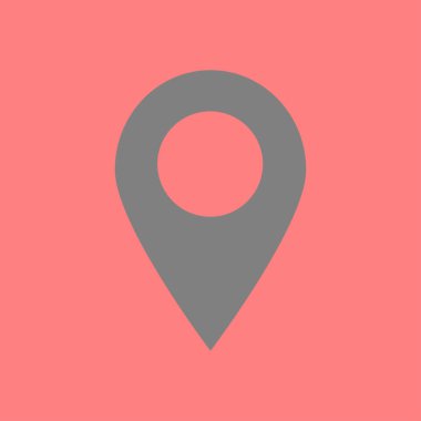 Harita işaretçi simgesi. GPS konumu sembolü. Düz tasarım stili. Vektör Eps 10.