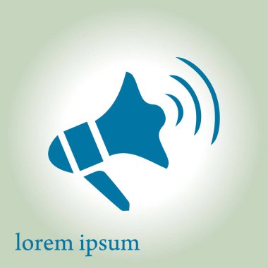 Yakında simge megafon. hoparlör simgesi.