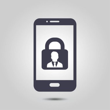 İnternet güvenliği konsepti ikonu. Tanımlama ve koruma simgesi.