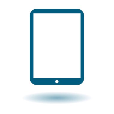 Modern dijital tablet Pc simgesi. Düz tasarım simgesi. EPS 10 vektör.