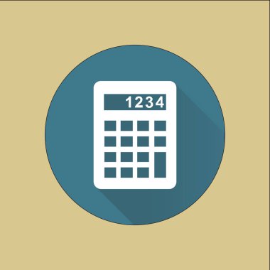Hesap makinesi simge. Düz tasarım stili. EPS 10