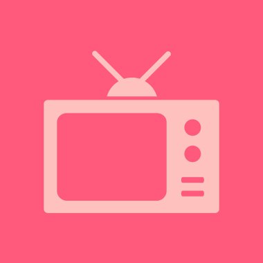 TV simgesi. Düz tasarım stili. Vektör Eps 10. 