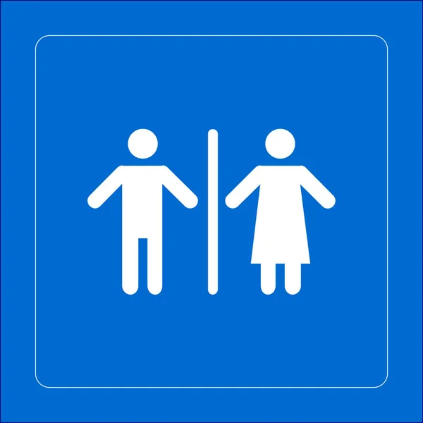 Ícone Sinal Símbolo Sanitário Casa Banho Masculina Feminina Design Plano —  Vetores de Stock