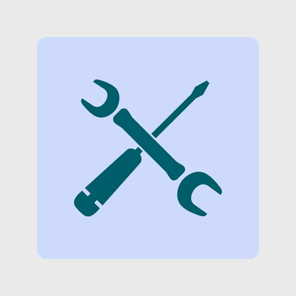 Reparatur Symbol Service Simbol Werkzeuge Singn Flacher Designstil — Stockvektor