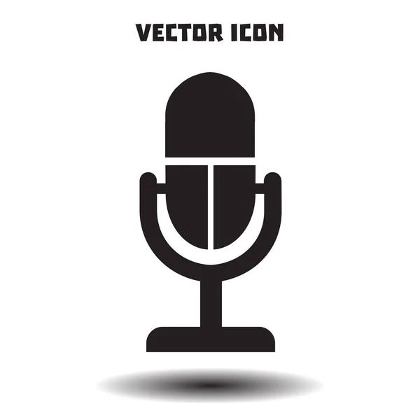 Icône Microphone Symbole Haut Parleur Signe Musique Live Style Design — Image vectorielle