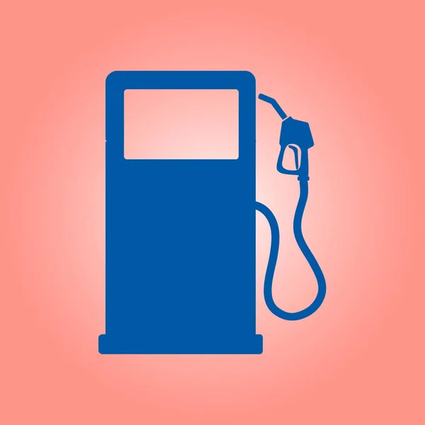 Buse Pompe Essence Sign Gas Icône Station Style Design Plat — Image vectorielle