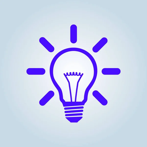 光ランプ印アイコン アイデア電球記号 — ストックベクタ