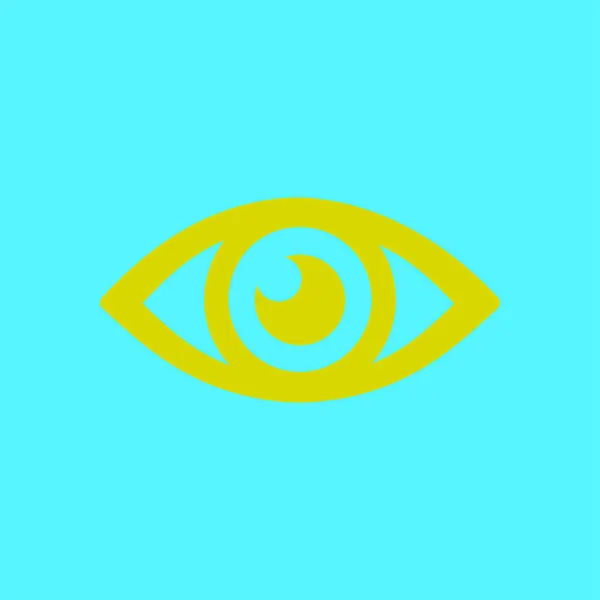 Pictogram Van Een Oog Platte Ontwerpstijl — Stockvector