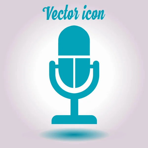 Icono Del Micrófono Símbolo Del Altavoz Signo Música Vivo Estilo — Vector de stock