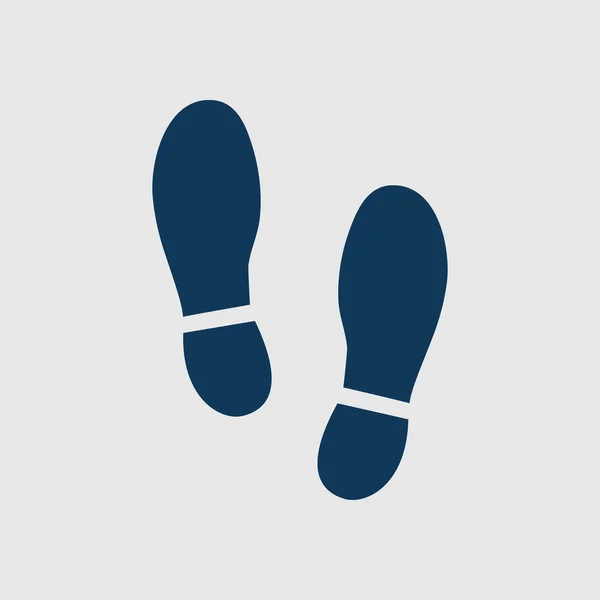 Black Αποτύπωμα Εικονίδιο Παπούτσια Σόλες Επίπεδη Σχεδίαση Στυλ — Διανυσματικό Αρχείο