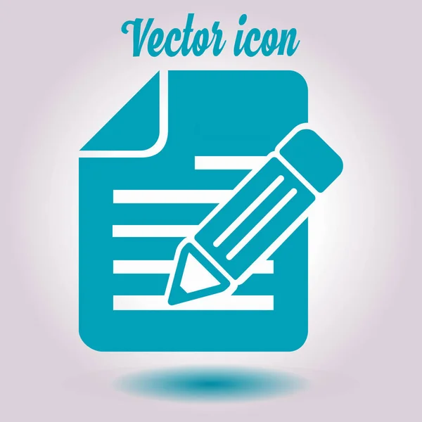 Documento Com Ícone Caneta — Vetor de Stock