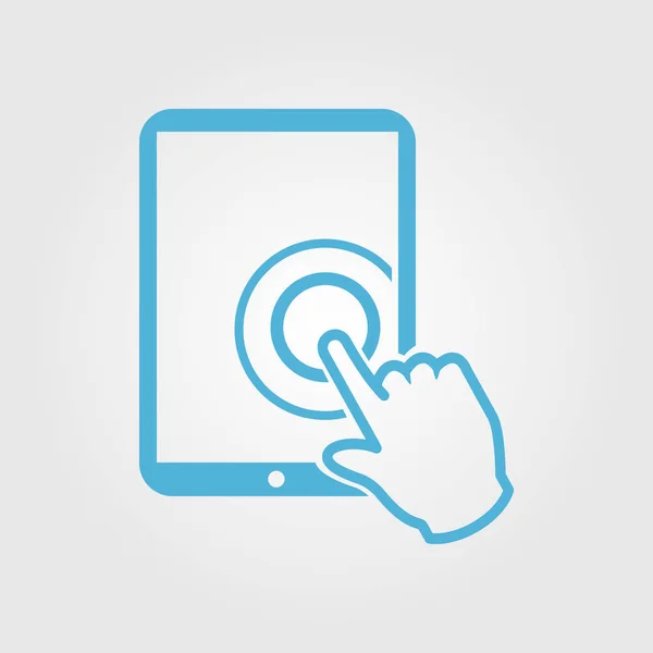 Touchscreen Tablet Sign Symbol Zeiger Symbol — Stockvektor