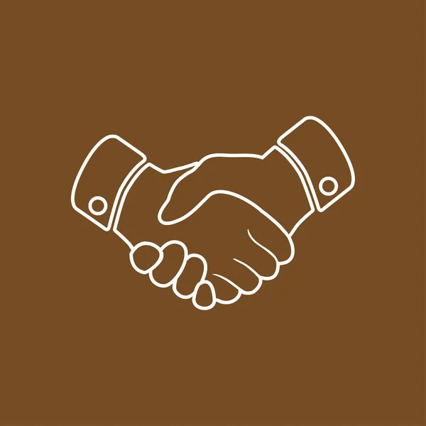 握手サイン アイコン ビジネスの成功のシンボル フラットなデザイン スタイル — ストックベクタ